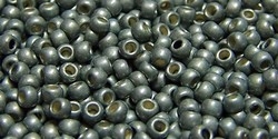 10 g TOHO Seed Beads 11/0 TR-11-PF565 F - Permanent Finish - Galvanized Matte Silver Grey (A,C,D)