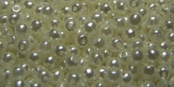 #08 - 50 Stück Perlen rund - opak weiß wachs - Ø 3 mm