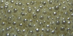 #08 - 50 Stück Perlen rund - opak weiß wachs - Ø 3 mm