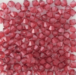 #09.01 - 25 Stück - 4,0 mm Crystal Bicone crystal red wax 2