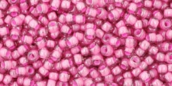 10 g TOHO Seed Beads 11/0 TR-11-0959 F - Inside-Color Frosted Lt Amethyst/Pink Lined(E,F)