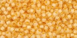 10 g TOHO Seed Beads 11/0 TR-11-0961 - Inside-Color Crystal/Butter Lined (E)