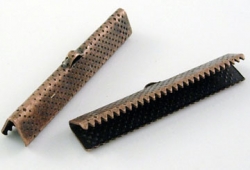 #07 - Bandverschluss - 25x8 mm antik kupferfarben