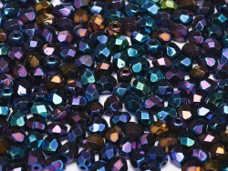 #15.2 50 Stück - 3,0 mm Glasschliffperlen - Iris Blue