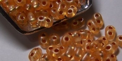 #07 10g Preciosa® TwinBeads orange perl silver-lined