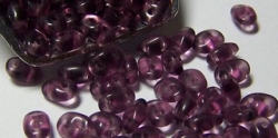 #013a 10g SuperDuo-Beads tr. amethyst matt