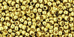 10 g TOHO Seed Beads 11/0 TR-11-PF559 - Permanent Finish - Galvanized Yellow Gold (A,D,C)