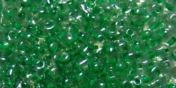 #40 10g Preciosa® TwinBeads crystal lt green color-lined