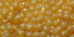 #22 - 50 Stück Perlen rund - opalin karamel  - Ø 3 mm
