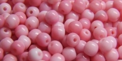 #29 50 Stück Perlen rund - Opak Rosé marmoriert - Ø 4 mm