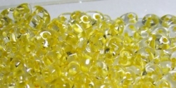 #030 10g SuperDuo-Beads tr. crystal yellow lined