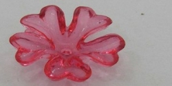 #28.1 - 10 Acrylblüten transp. Ø 16x6 mm red