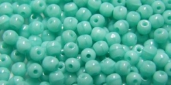 #26 - 50 Stück Perlen rund - opak türkis  - Ø 3 mm