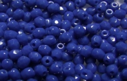 #08.7 50 Stück - 3,0 mm Glasschliffperlen - opak blue