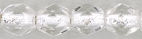 #36 50 Stück - 4,0 mm Glasschliffperlen - crystal silver lined