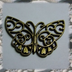 1 Schmetterling 38x28 mm - antikbronze