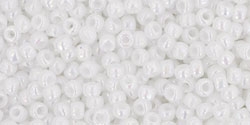 10 g TOHO Seed Beads 11/0 TR-11-0401 - Opaque-Rainbow White