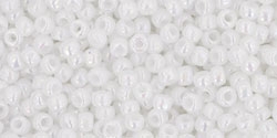 10 g TOHO Seed Beads 11/0 TR-11-0401 F - Opaque-Rainbow Frosted White