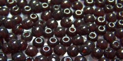 #38 - 50 Stück Perlen rund - tr. dark ruby - Ø 3 mm