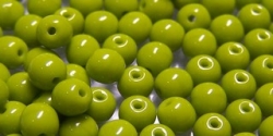 #46 50 Stück Perlen rund - opak olivine - Ø 4 mm