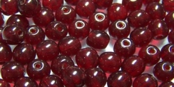#03a 50 Stück Perlen rund Ø 5 mm - tr. ruby