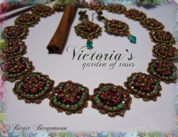 Pattern "Victorias garden of roses" necklace - english version -