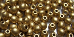#12a 50 Stück Perlen rund - aztec gold - Ø 4 mm