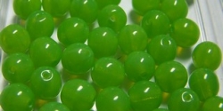 #22.00 25 Stück Perlen rund - opalin green - Ø 6 mm