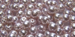 #28a 50 Stück Perlen rund - Opalin white Rosé Wachs - Ø 4 mm