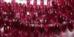 #05 - 50 Stück Lentils 6x2,5 mm tr. fuchsia