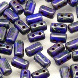 #22 10g Rulla-Beads opak blue dark travertin