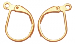 1 Paar Ohrbrisuren - 15 mm - goldfarben