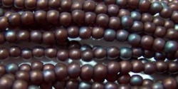 #41 - 50 Stück Perlen rund - matte luster/met. amethyst - Ø 3 mm