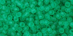 10 g TOHO Seed Beads 11/0 TR-11-0072 F - Tr. Frosted Dk Peridot