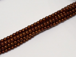 02010/14321 - 1 Strang Perlen Ø 2 mm rund - copper pearl-coating
