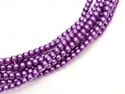 02010/24279 - 1 Strang Perlen Ø 2 mm rund - magenta pearl-coating