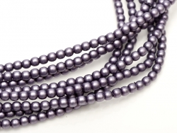 02010/85921 - 1 Strang Perlen Ø 2 mm rund - lt purple pearl-coating satin