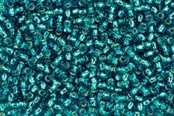 10 g TOHO Seed Beads 11/0 TR-11-0023 BDA Green/Aqua Light Silver-Lined (A,D)
