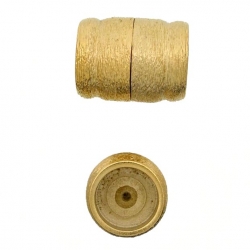 Neumann-Magnet-Endkappen gebürstet - 26x20 mm 23K Goldauflage