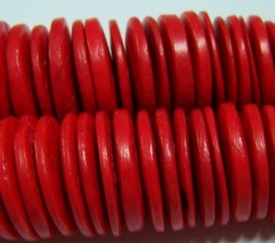 1 Strang Kokos-Linsen Ø ca. 20mm - red (ca. ± 45 Stück)