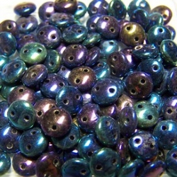 #07 - 50 Stück Two-Hole Lentils 6mm - Iris - Blue