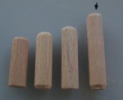 10 Stück Holzdübel ca. 10*50 mm (BxL) ungebohrt