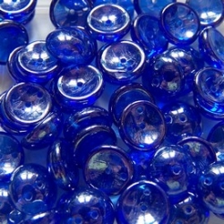 #58 - 25 Stck. Piggy-Beads 4x8mm - cobalt hematite coating