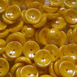 #63 - 25 Stck. Piggy-Beads 4x8mm - opak yellow hematit coating