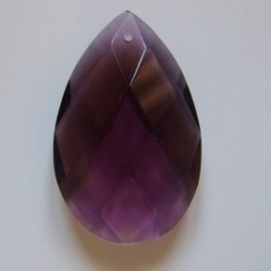 #03 - 1 Tropfen facetiert 50x30x15mm (LxBxH) - tr. amethyst