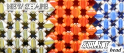 25 Stück Two-Hole Silky Beads 6mm - jet