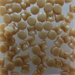 #01 - 25 Stck. Diabolo Beads 4x6 mm opak beige