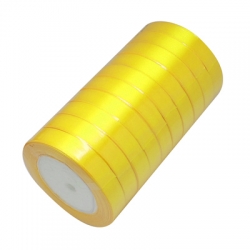 1 Rolle Satinband - gelb - 16 mm