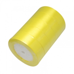 1 Rolle Satinband - gelb - 25 mm