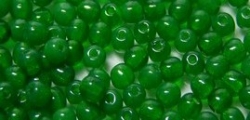 #06a - 50 Stück Perlen rund - opal apple green - Ø 3 mm